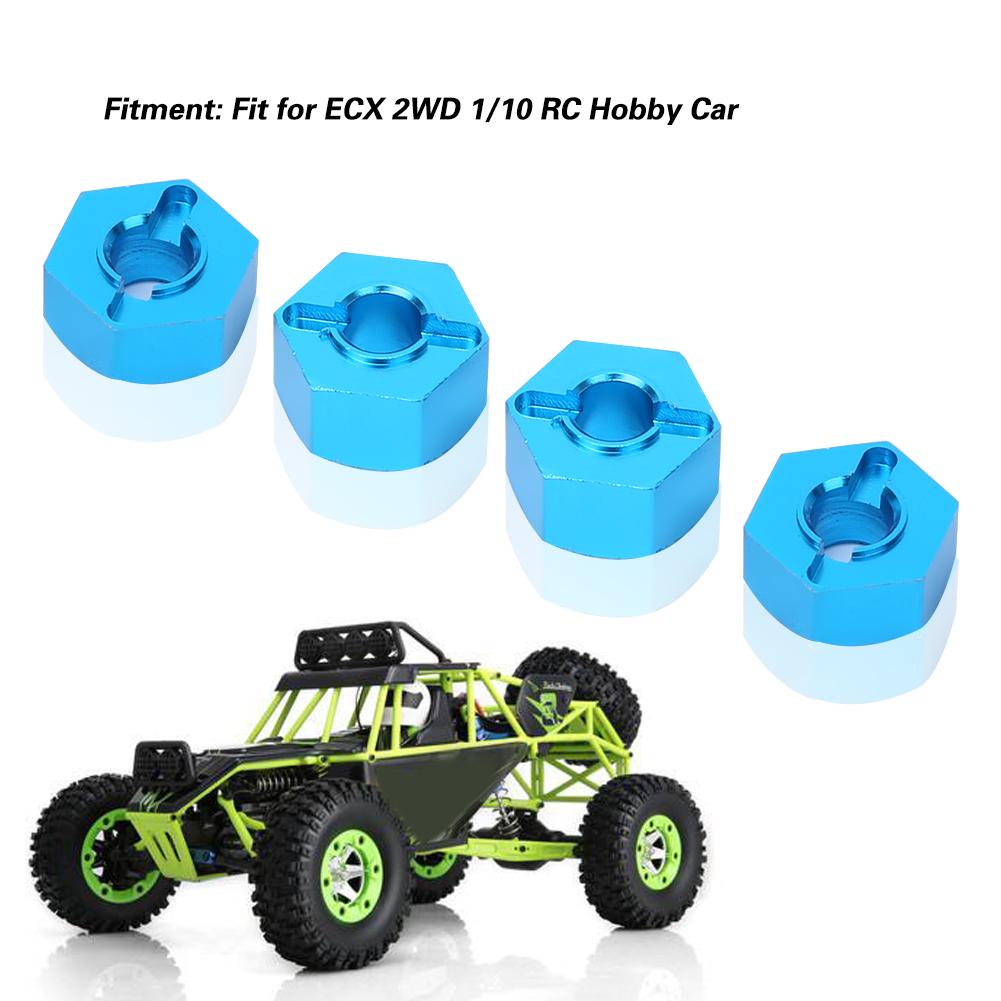 Aluminum Alloy RC Hex Mount Coupler Accessory Fit for ECX 2WD 1 10 RC Hobby CarBlue