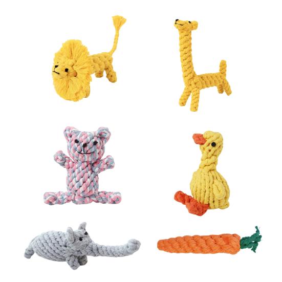 Rope Dog Toy Animal Shape Rope Toy To Keep Dogs Busy Carrot Puppy Chew Toy Tug of War Toy for Small Medium Dogs Indoor Outdoor Play