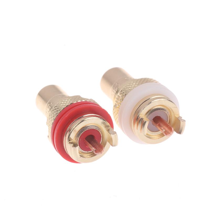 2/4Pcs Rca Jack Plug Copper Gold Plated Cmc Rca Socket For Speakers Terminals Audio Wire Connectors Accessories