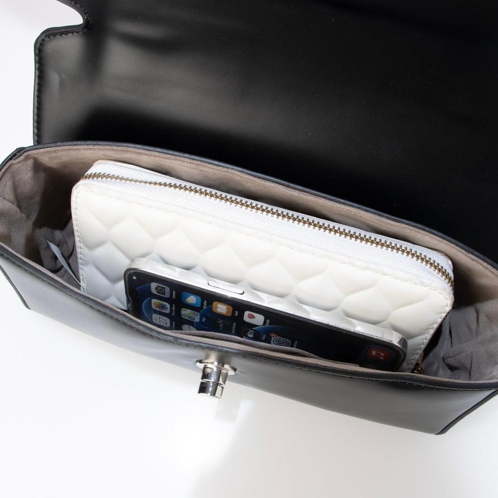 Horizontal smooth 2-way shoulder bag