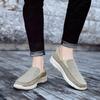 Men’s Outdoor Canvas Shoes Sneakers Driving Shoes Casual Slip On Wide Head Shoes for Farther Large Size