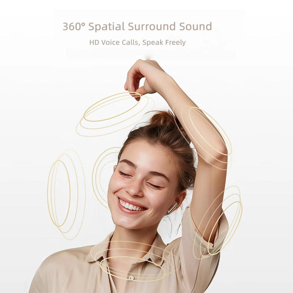 Qcy Bluetooth Earphones, Active Noise Cancellation, Low Latency, Noise Reduction, Green