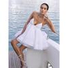 Nanfa Holiday French style Design Sense Deep V Bandage Backless Atmosphere Sense Seaside Holiday Style Puffy Sling Dress