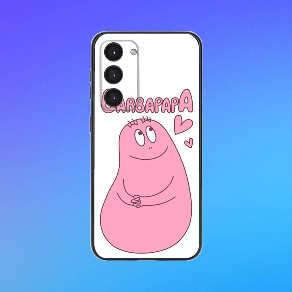 Cartoon B-Barbapapa Black Soft Phone Case  For Samsung Galaxy A73,A72,A71,A53,A52
