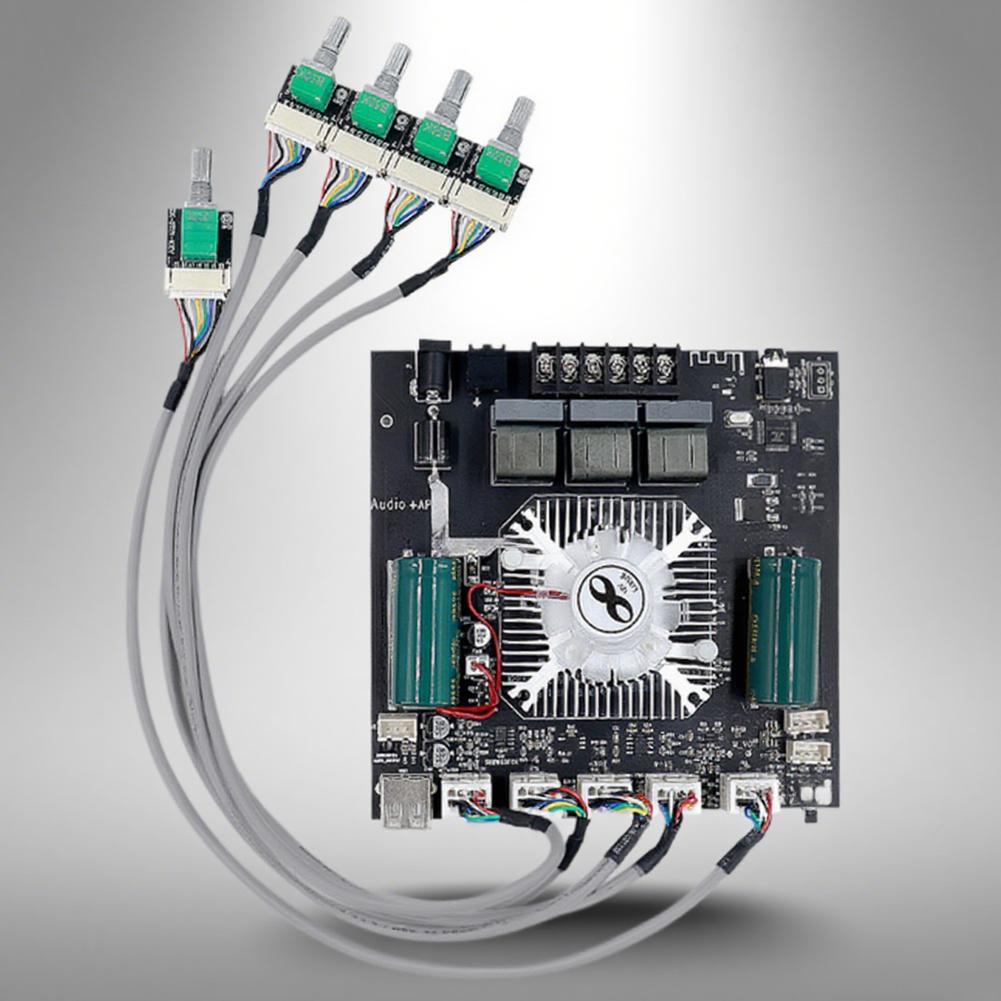 Módulo Mini Amplificador de Potência Chips HiFi Placa Amplificadora de Áudio CC 15-36V 160W X 2+220W Subwoofer Estéreo para Alto-falantes Domésticos DIY