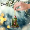 Acrylic Christmas Ornament Green Hair Elf Decoration Reusable Holiday Decor Xmas Tree Car Rearview Mirror Hanging Pendant Party Supplies Gift Durable