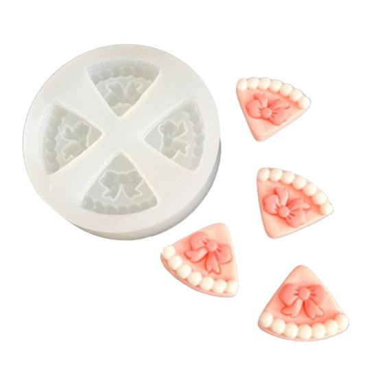 4 Peças Molde de Silicone de Grau Alimentício para Fabricante DIY de Pingentes e Chaveiros Fofo Donut Cachorro Chinelo Decoração de Bolo Molde de Cera de Geléia de Fácil Liberação