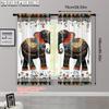 2pcs   Curtains&Drapes 2D Print Two Elephant1 Versatile Polyester Fabric (without Rod) Stuff Clearance Use for Living Room &
