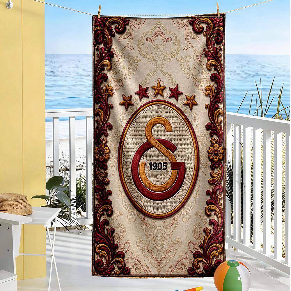 Galatasaray Beach Towel Super Soft & Absorbent Comfortable Lightweight Portable for Swimming,Beach,Camping, Travel, Beach Accessories,Gym