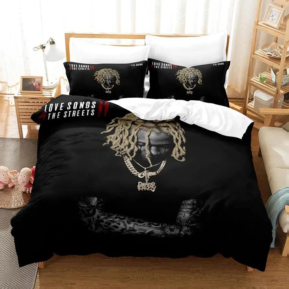 Lil Durk Boys Bed Cover Single Twin Full Queen King Size Aldult Anime Bedspread Duvet Cover Bed Set Quilt Cover Pillowcase