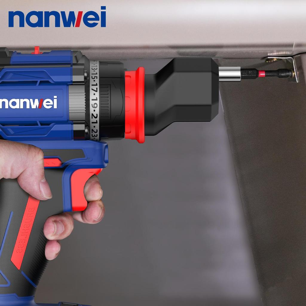 NANWEI 50 Nm 4-in-1 Electric Screwdriver with Multiple Heads ,Brushless Motor ,20 V