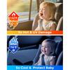 [Upgraded] DMJN Car Window Shade For Baby, [Nano-Ice-Crystal Coating] Efficient Block UV & Scorching Sun, Easy To Tall Side Automobile Privacy Shade