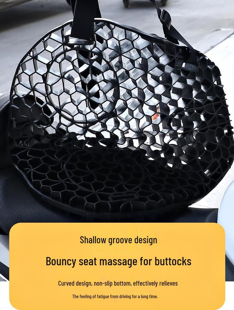 Doppellagiges Waben-Gelsitzkissen für Motorräder - Weich, Bequem und Passend für Verschiedene Modelle