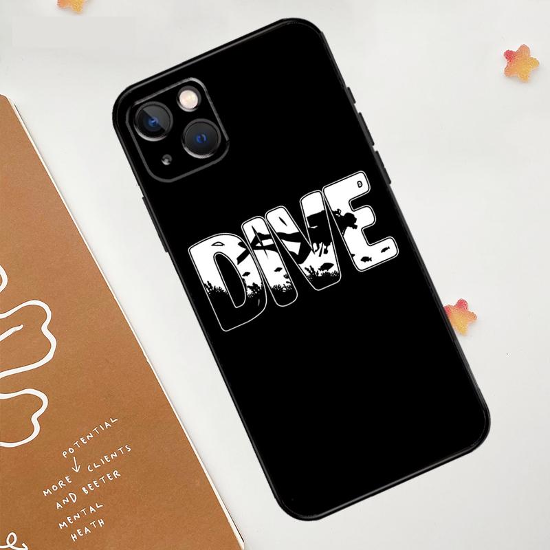 Scuba Diver Diving Case For iPhone 17 Air 16 15 14 13 12 11 Pro Max mini 16e 15 16 Plus Funda Silicone Cover