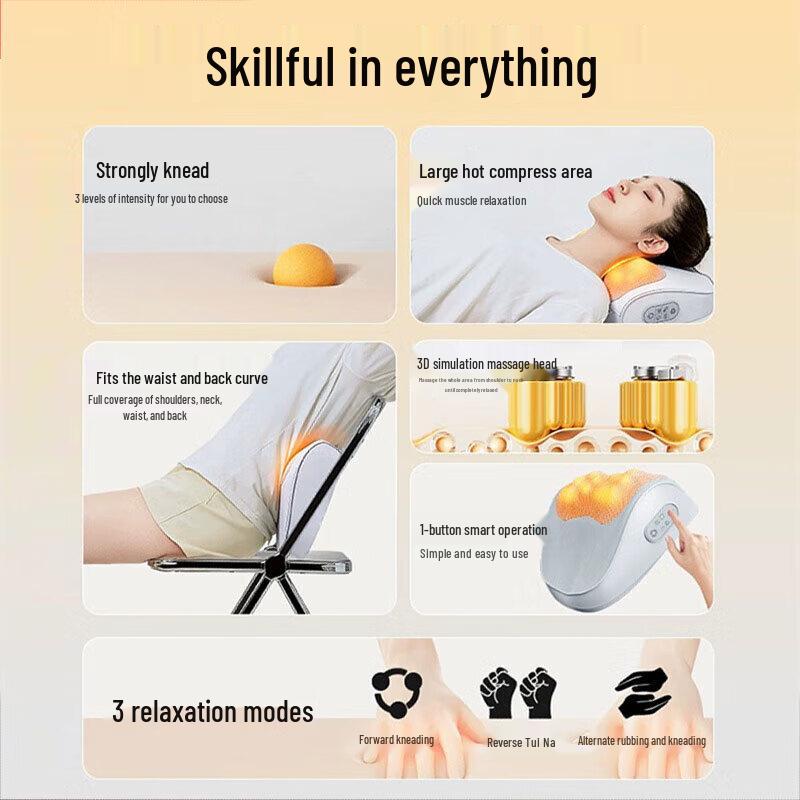 AUX Cervical & Shoulder Massager Pillow with Heat