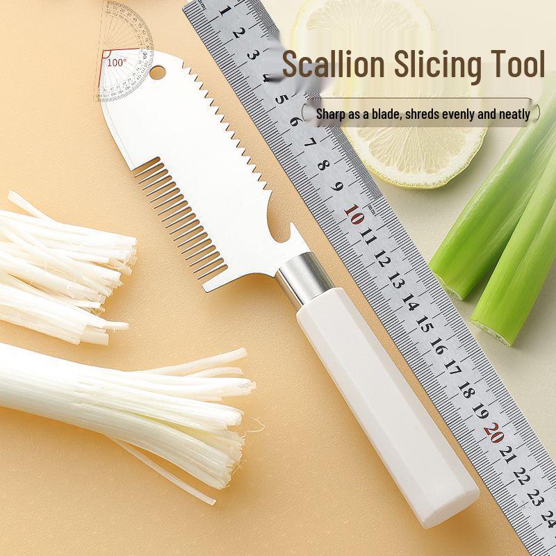 Multi-functional Stainless Steel Scallion Cutter Knife & Grater
