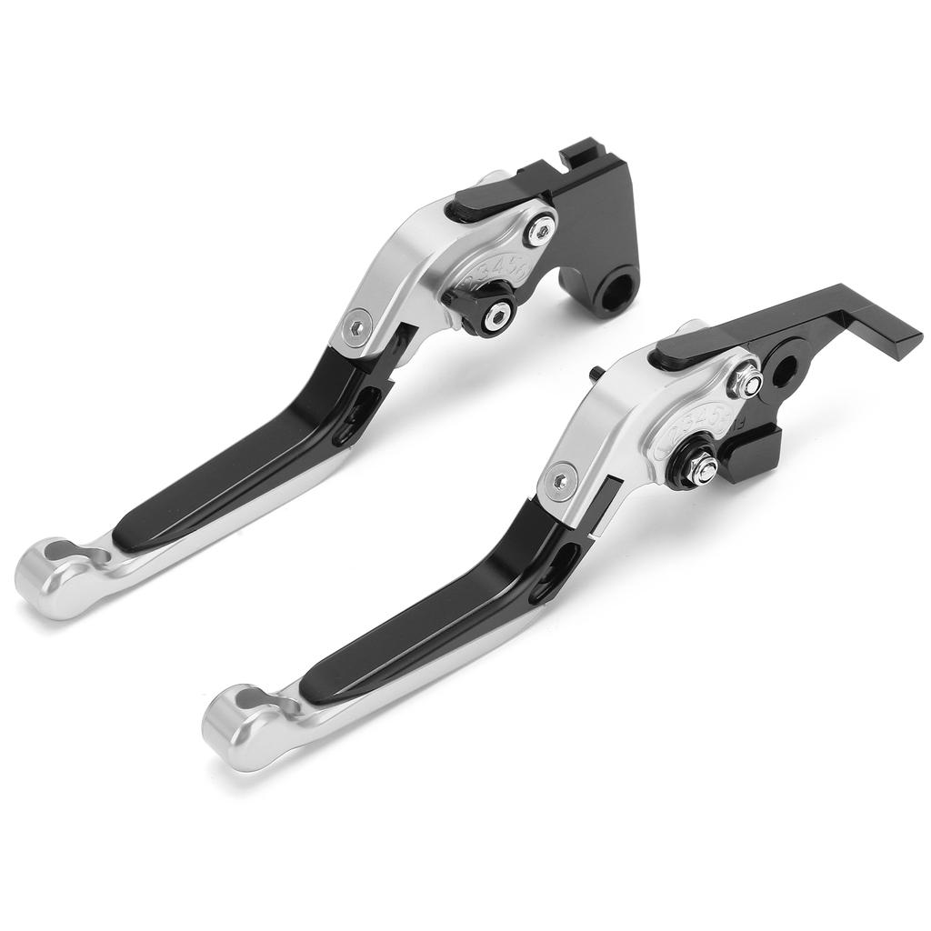 2pcs Motorcycle Brake Clutch Levers Adjustable CNC Aluminium Alloy Replacement for YAMAHA XJ6 DIVERSION 2009‑2015Silver