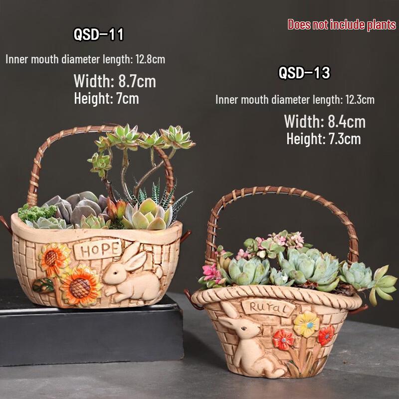 Großer zylindrischer Keramik-Sukkulententopf