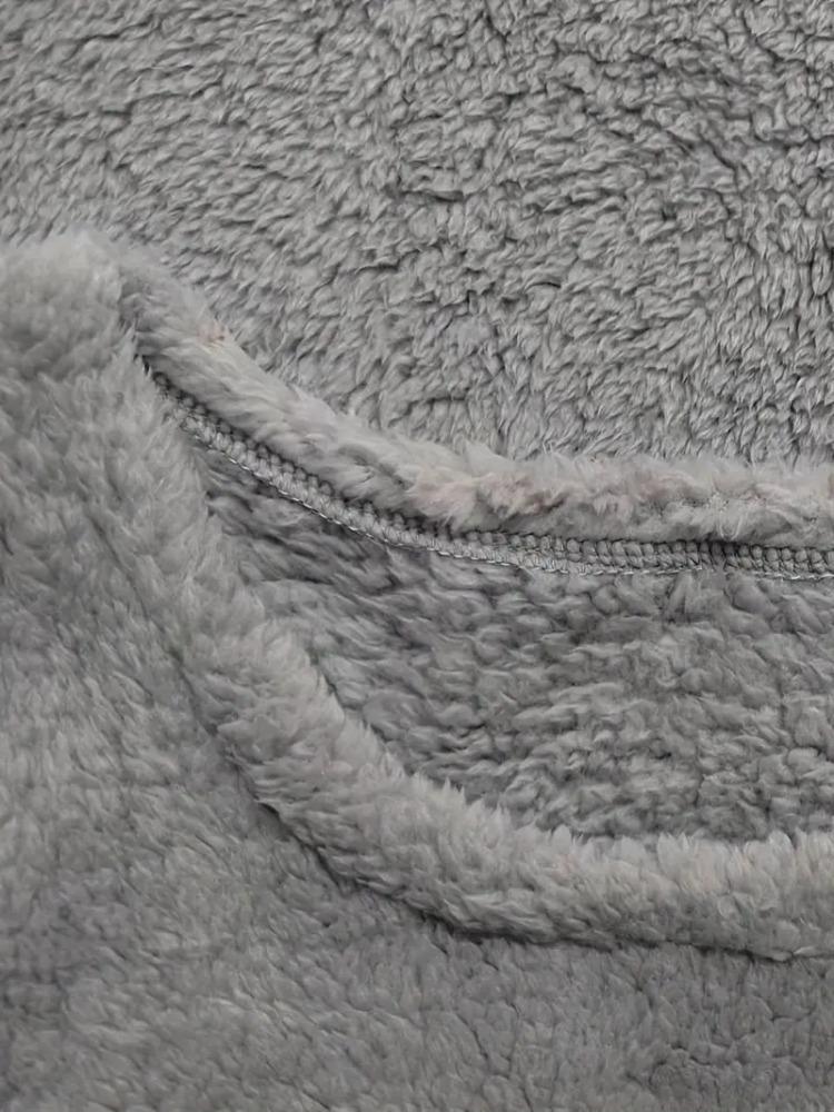 Women Fashion Loose Round Neck Long Sleeve Letter Print Double Sided Velvet Pocket Sweatshirt Top Autumn Winter