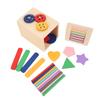 Wooden Shape Sorter Toy Early Learning Educational Color Shape Matching Cube for Toddlers