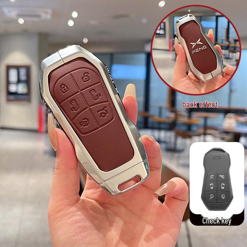 Xiaopeng X9 Key Cover: Metal & Leather for 25 Models, Fits G3, P5, G6, P7i, G9