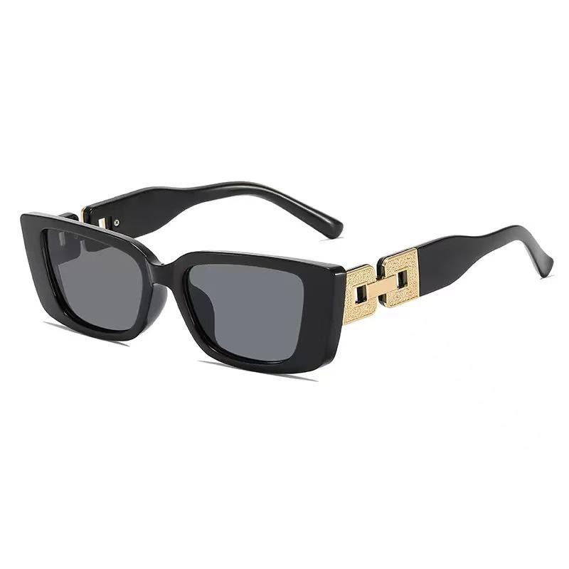 Women's Fashion Rectangular Sunglasses with Hollow Chain Legs