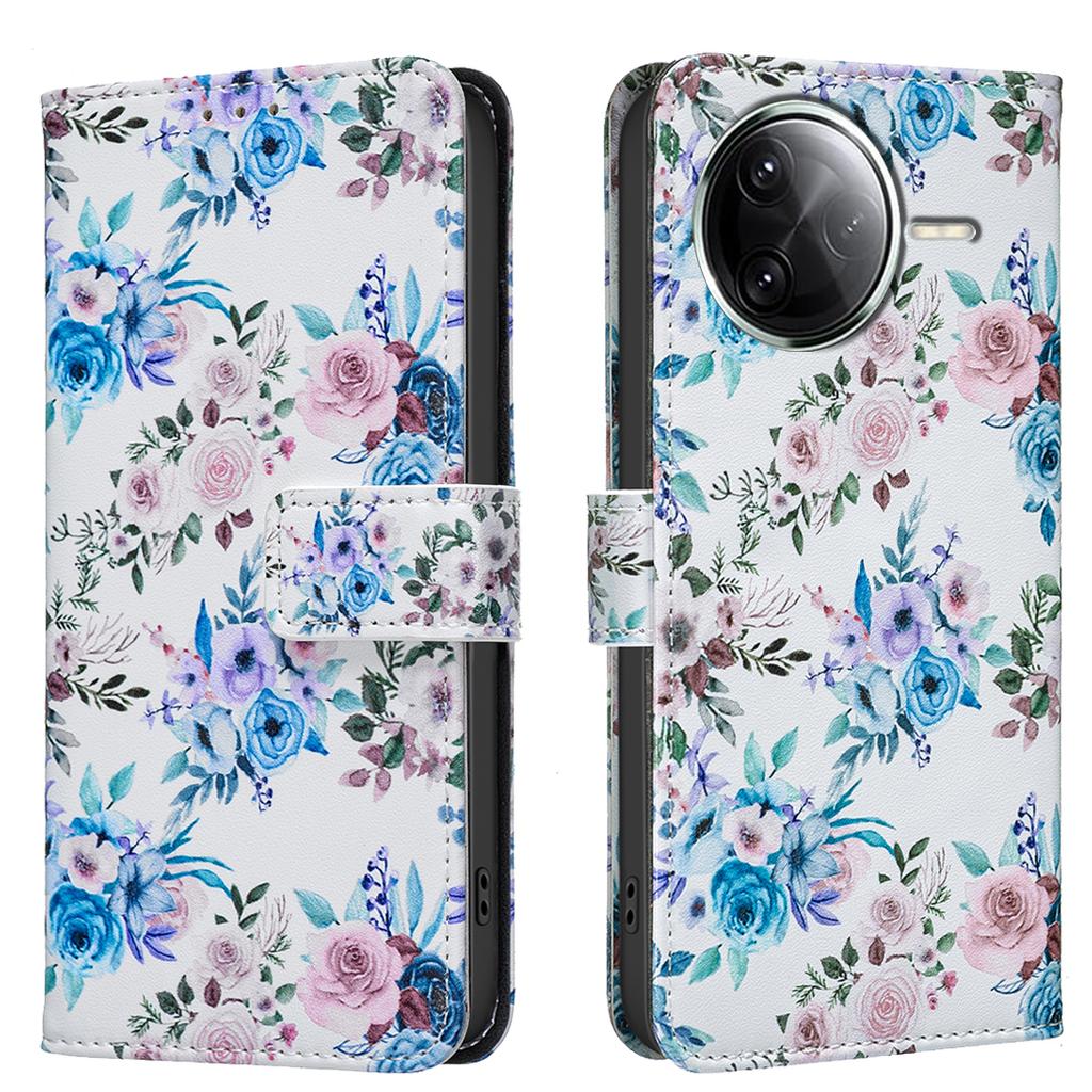 For Xiaomi Series Leather Cases Flower Butterfly Painted PU Protectiver Flip Cover with Card Holder Magnetic Closure Kickstand For Xiaomi Poco F7 X7