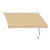 Outdoor Sunshade Awning with UV & Rain Protection - Hand-Crank Lift Roller Blind