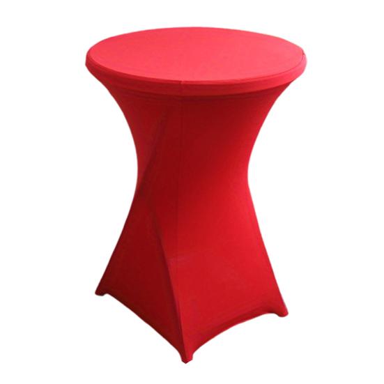 Yousheng Cocktail Table Cover Solid Color Design High Elastic Oil-Proof Universal Fit Simple Installation Round High Top Table Cloth