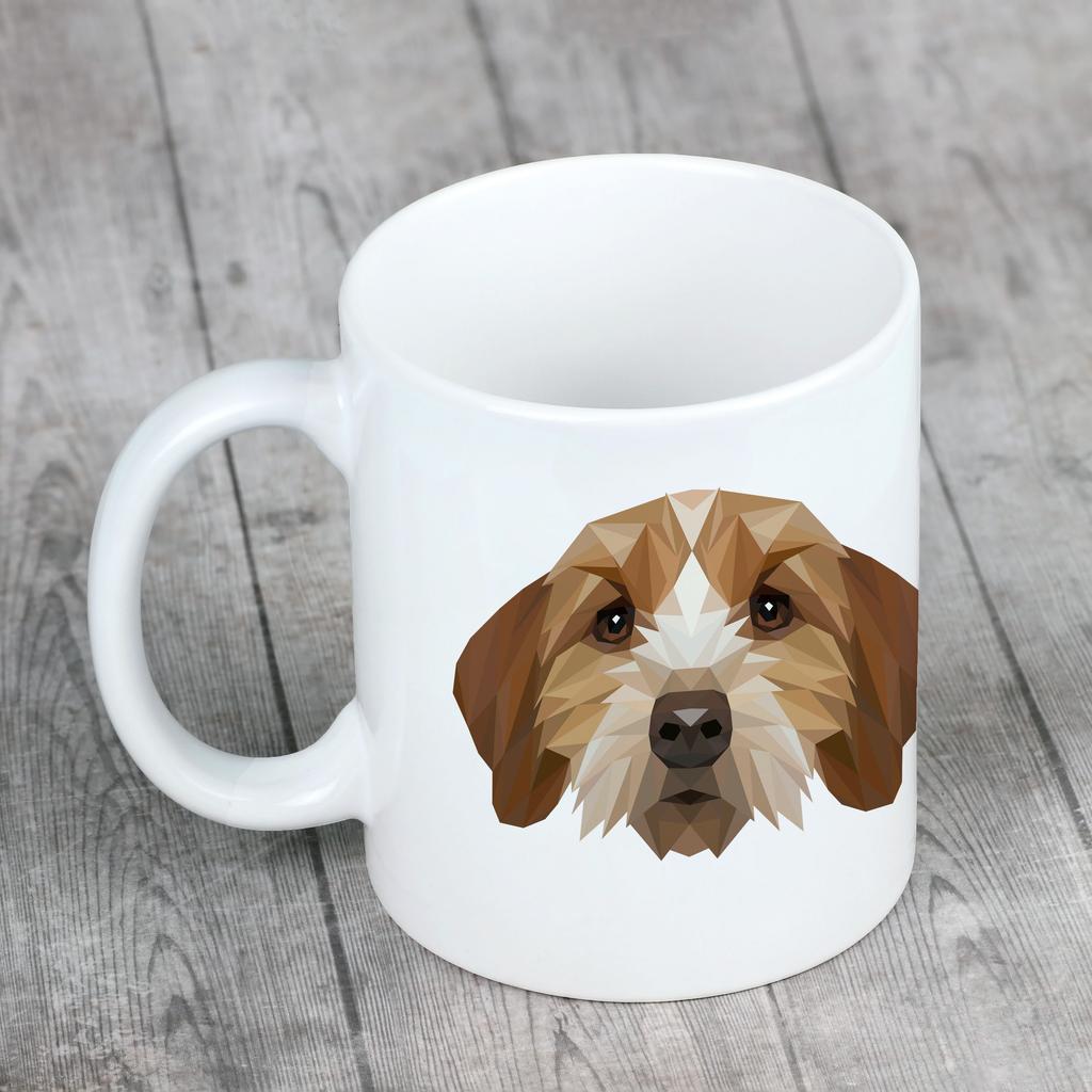 Basset Bretoński, Basset Fauve De Bretagne -Kubek Ze Zdjęciem I Napisem Geometryczny Pies Art-Dog