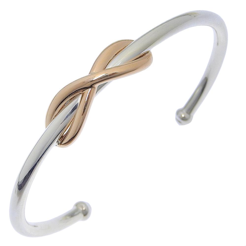 

TIFFANY&Co. Infinity cuff Bangle Silver925/K18 Pink Gold 12.5g Women Used