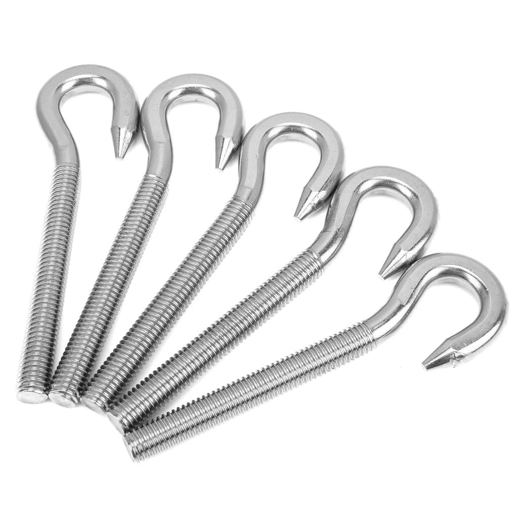 5Pcs Screw Hook Stainless Steel High Hardness Cup Hook for Mechanical Equipment HomeM8