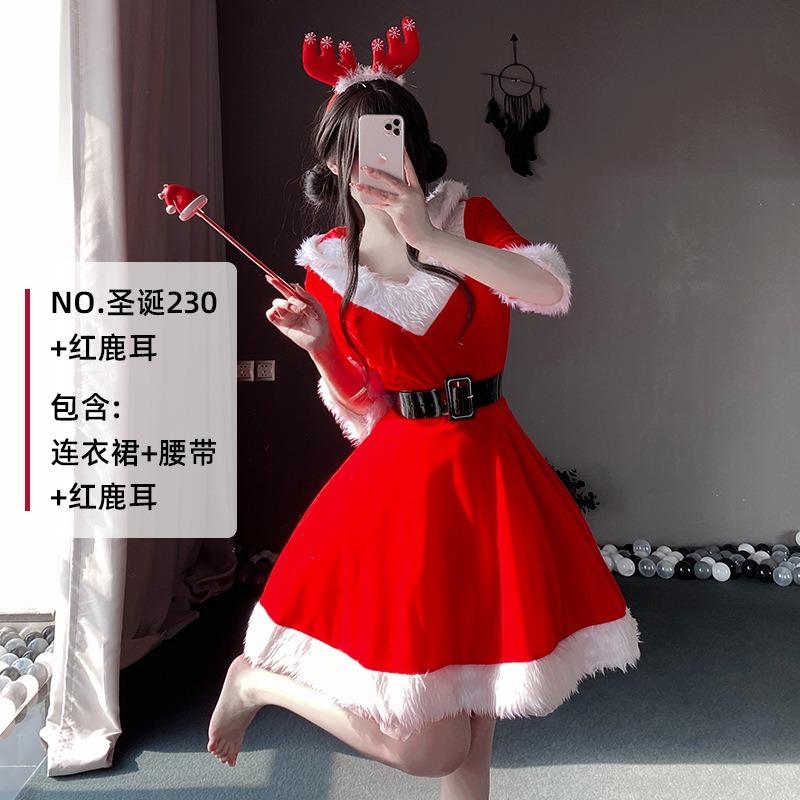 

Идёт первый снег! Рождественский костюм новый милый плащ красное бархатное платье на подтяжках костюм для косплея One Size