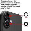 1 Set Glas für Rückkameraobjektiv für iPhone 16 16Plus 16Pro Max Reparaturteile für die Rückkamera mit 3M Klebeaufkleber & Werkzeugsets