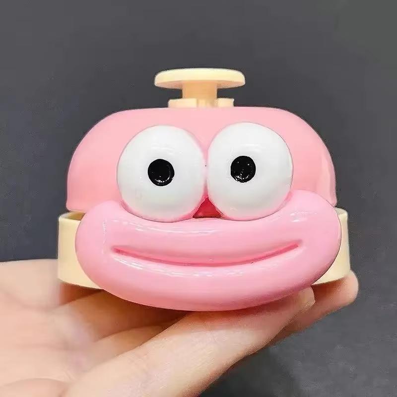 

Pet Training Device Supplies Hand Pressing Service Bell Pet Bell Summon Ring Cute Cartoon Cat Desktop Toy Button розовый