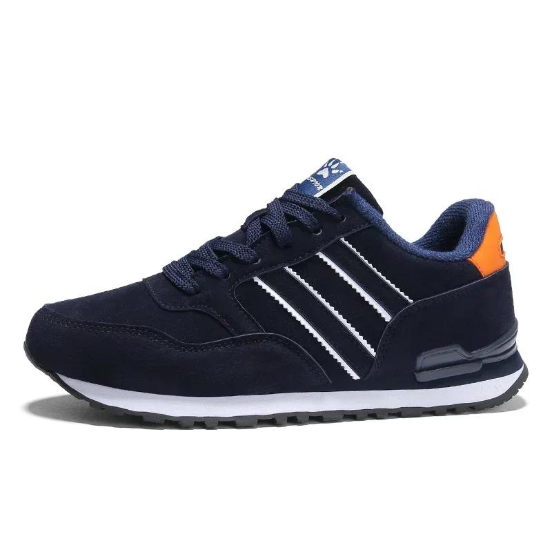 Men Walking Shoes Men Lightweight Suede Leather Outdoor Casual Sneakers Comfortable Sport Running Shoes Breathable Jogging Shoes