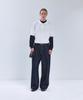 IRONYPORNO WHITELINE 86-Iro354 Multi-Stripe Snap Collar Short Sleeve Knit White