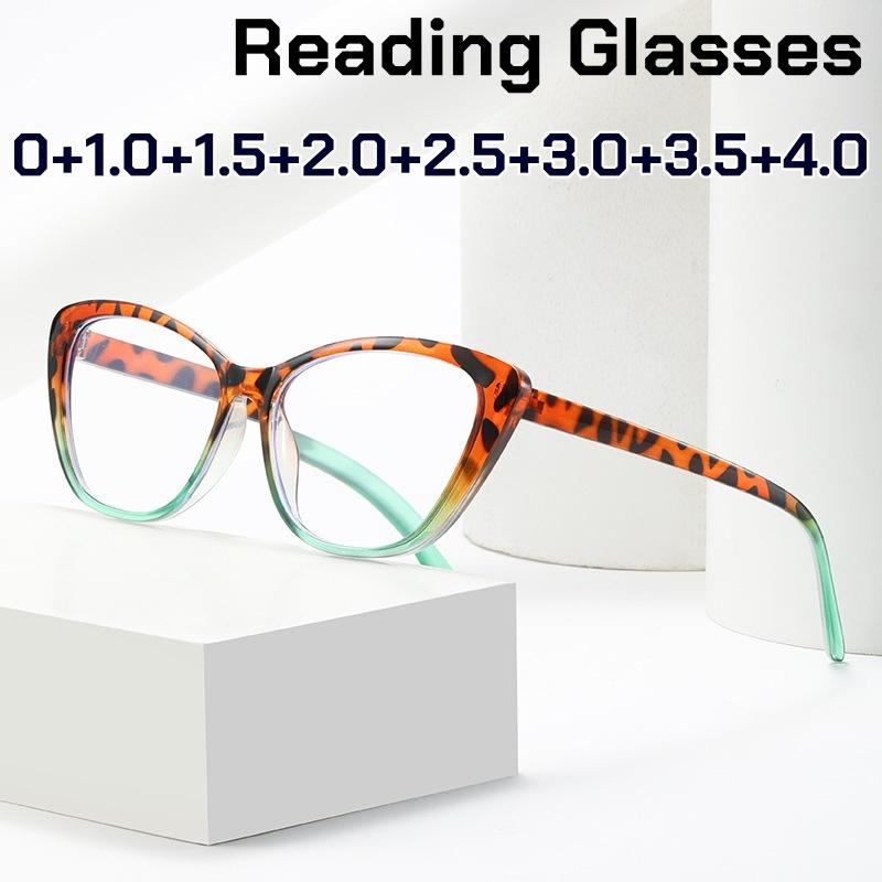 Men Women New Cat-eye Large Frame Presbyopia Glasses Fashionable Personalized High-definition Anti-blue Light Reading Glasses