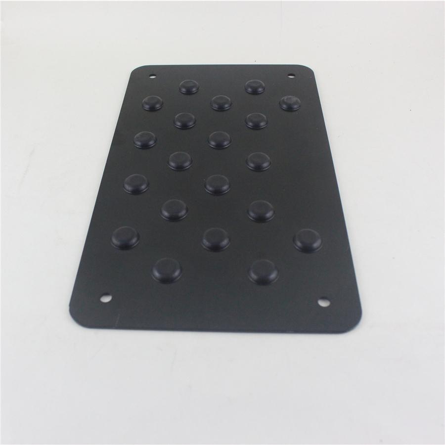 Universal Car Aluminum Alloy Non-slip Environmental Rubber Heel Plate Pedal Mat