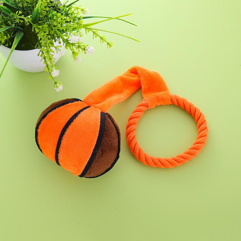 Corgi Border Collie and other small and medium-sized dog toys Bite-resistant teething rope ball toys Pet supplies