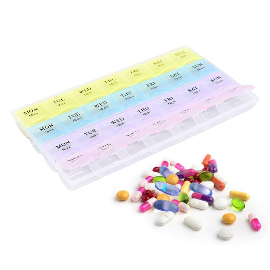 Plastic Pill Box Daily Medicine Storage Tablet Sorter Month Case Organizer box