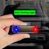 Mini-LED-Solar-Warnleuchte fürs Auto, Nachtsicherheit, simulierter Alarm, kabellos, Diebstahlschutz, Warnlampe, blinkende Dummy-Alarmlampe