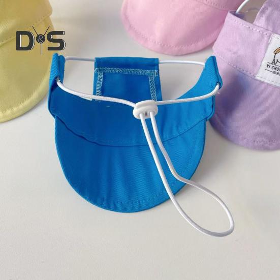 Haustier-Baseballkappe mit Ohrlöchern, verstellbarer Sonnenschutzhut für Hunde, Sommer-Schirmkappe für kleine und mittelgroße Hunde und Katzen