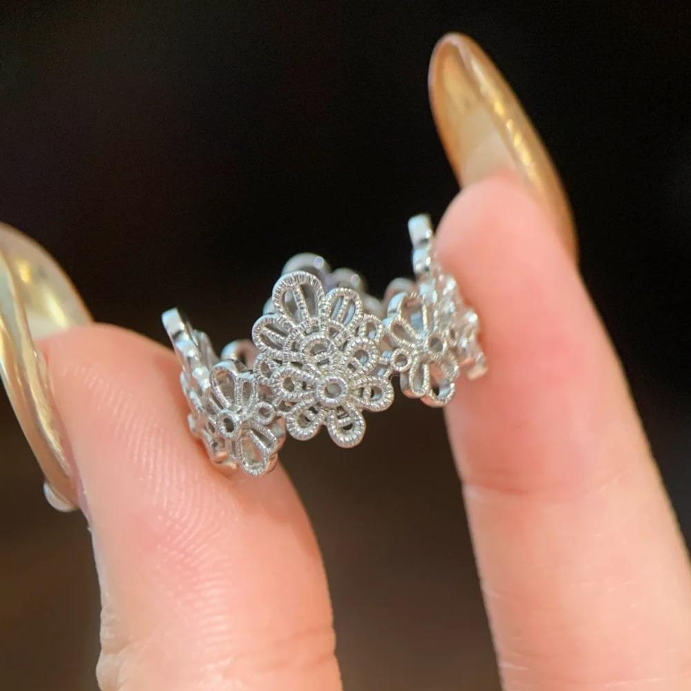 Open Ring Romantic Crown Ring for Women Handmade Brushed Luxury Fashion Jewelry Dream Ring adjustable