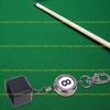 A1A2 Tragbarer Einziehbarer Billard Snooker Pool Queue Kreidehalter Zeichenschlüssel Kette