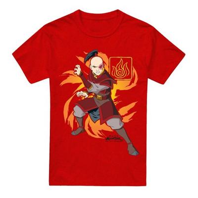 Avatar: The Last Airbender Unisex Adult Flame Burst Zuko T-Shirt