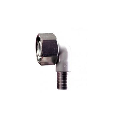 90° CNS Elbow Fitting for 5/8" Beer Hose - ICH-ZAPFE.DE - Asymmetrical - Grey