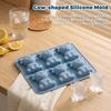 Cattle Silicone Mold, 6 Cavity Animal Tray For Whiskey & Cocktails, Distinctive Bovine Shape For Baking & Crafts