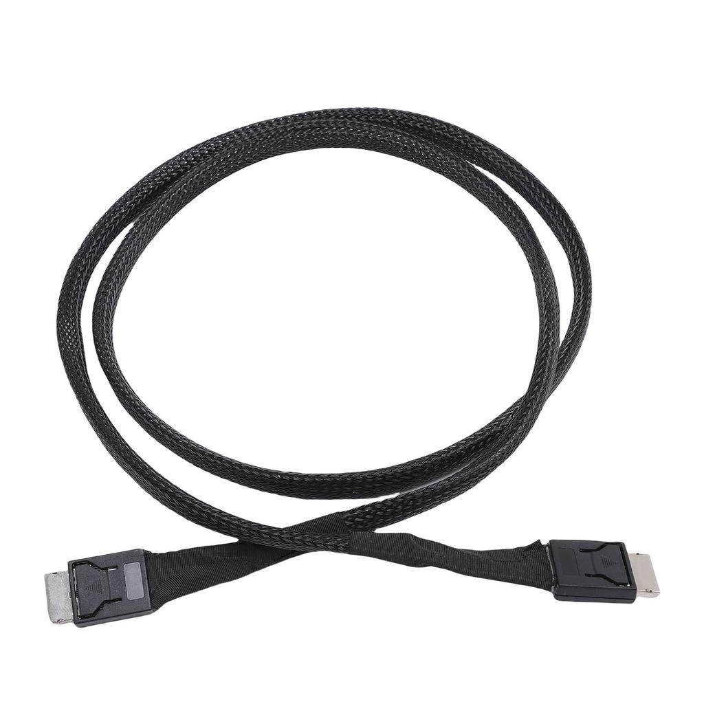 SFF 8611 4i to SFF 8611 4i Cable PCIe4.0 64Gpbs SSD Data Active with Nylon Cable Jacket 39.3in for Server Connection