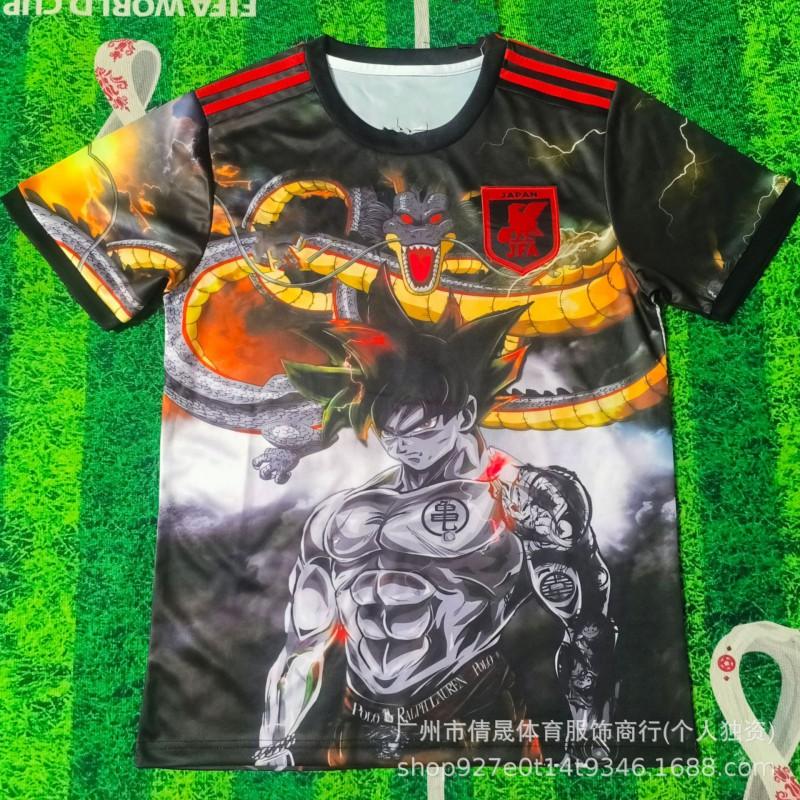 Japan National Team Soccer Jersey Anime Digital Collab Edition Mens Breathable Quick-Dry Short Sleeve Football Shirt